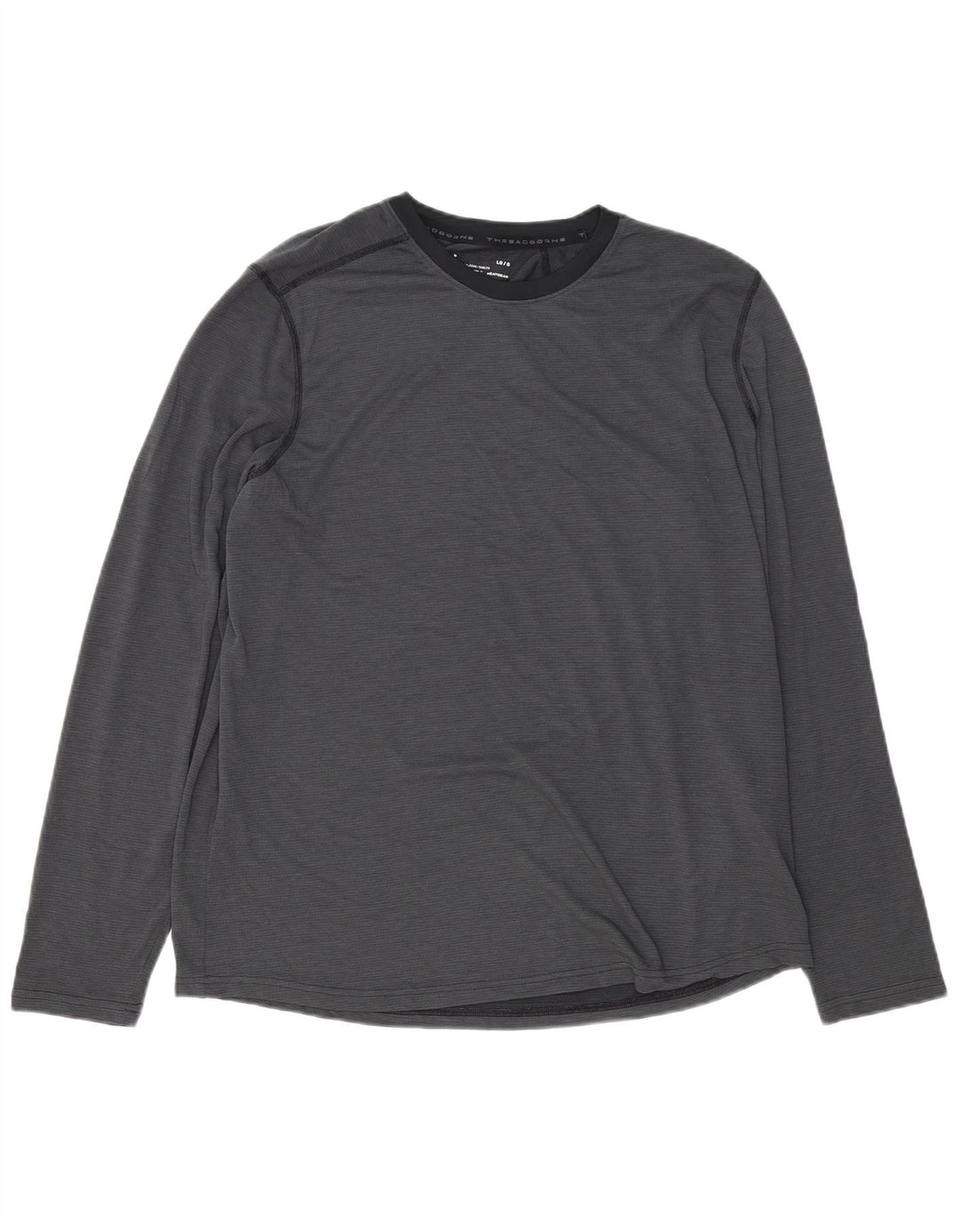 Męska koszulka termoaktywna UNDER ARMOUR z długim rękawem, dużym, szarym poliestrem