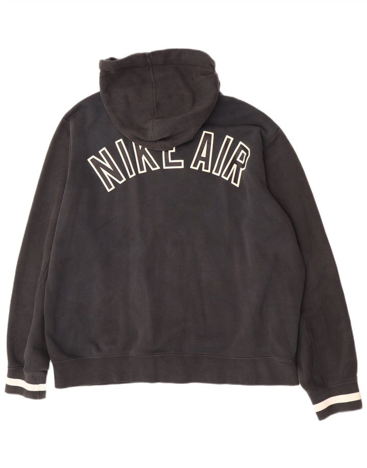 Męski sweter z kapturem i zamkiem Nike Air Graphic, duży, czarny