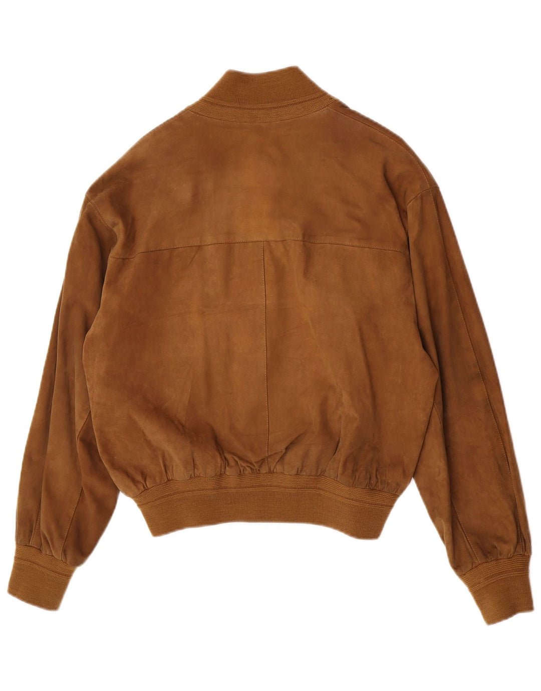Vintage damska oversize'owa zamszowa kurtka bomber IT 44 średni beż