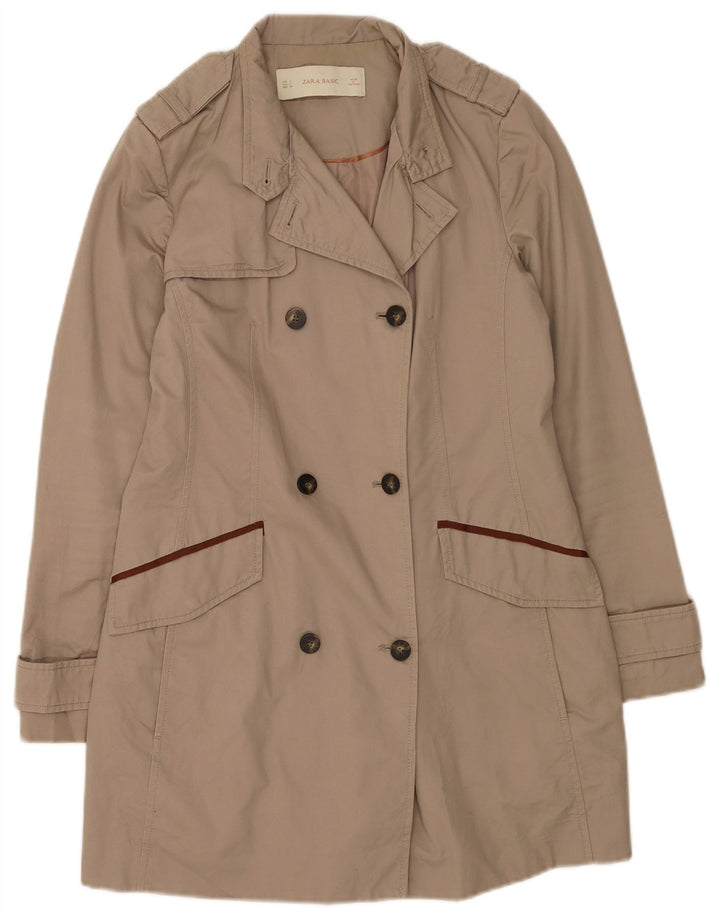 Trencz damski Zara UK 10 Small, beżowy, bawełniany