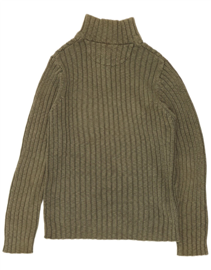 Marlboro Classics Męski sweter z zamkiem błyskawicznym, duży, bawełniany khaki