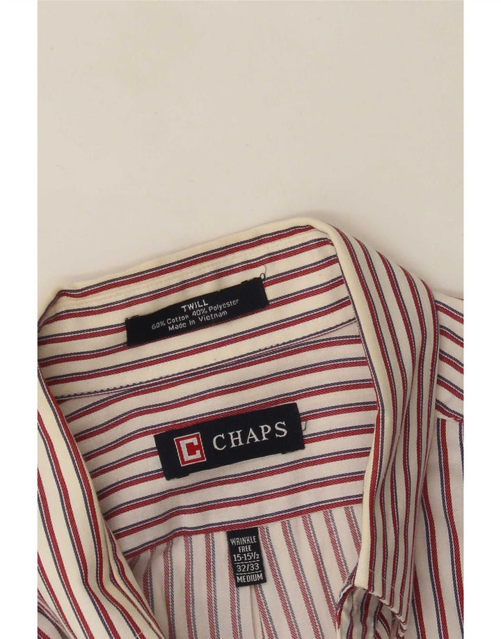 Męska koszula flanelowa Chaps, rozmiar 15, 1/2, bawełna w czerwone prążki