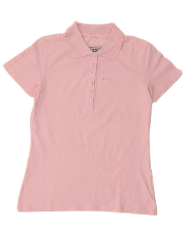 Think Pink Womens Polo Shirt UK 14 Large
