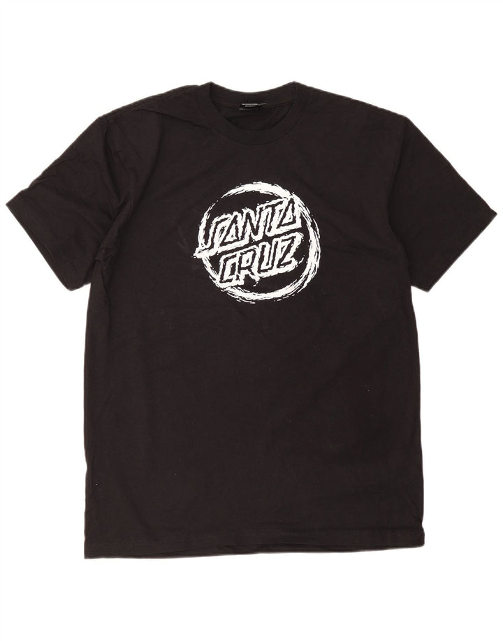 Męski T-shirt z grafiką Santa Cruz, średni czarny