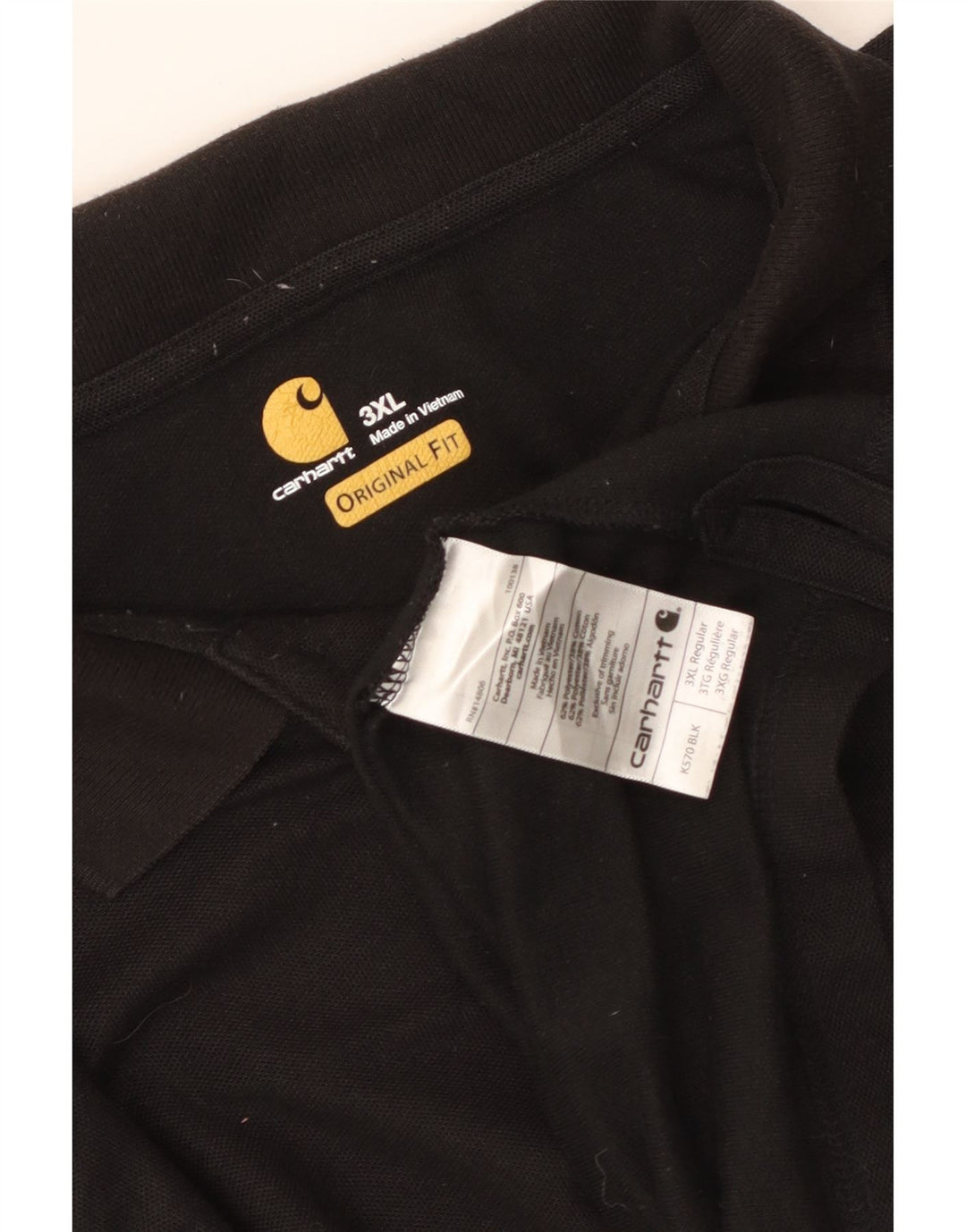 Męska koszulka polo CARHARTT Original Fit 3XL, czarny poliester