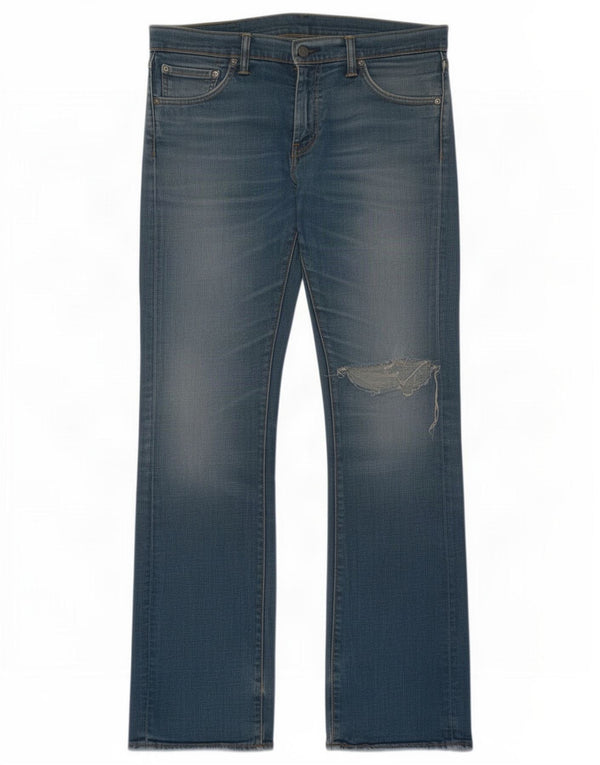 Męskie jeansy Levi's 527 w trudnej sytuacji Bootcut W33 L34 Niebieska bawełna