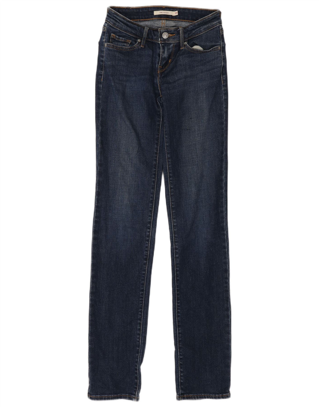 Damskie jeansy Levi's 714 Straight W23 L33 Niebieskie bawełniane