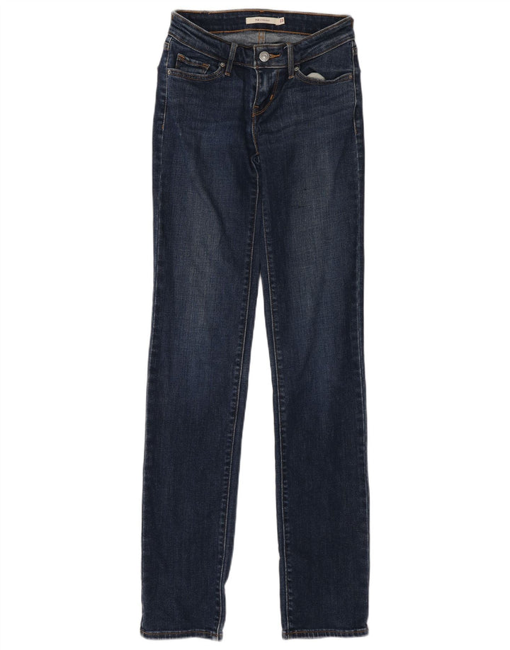 Damskie jeansy Levi's 714 Straight W23 L33 Niebieskie bawełniane