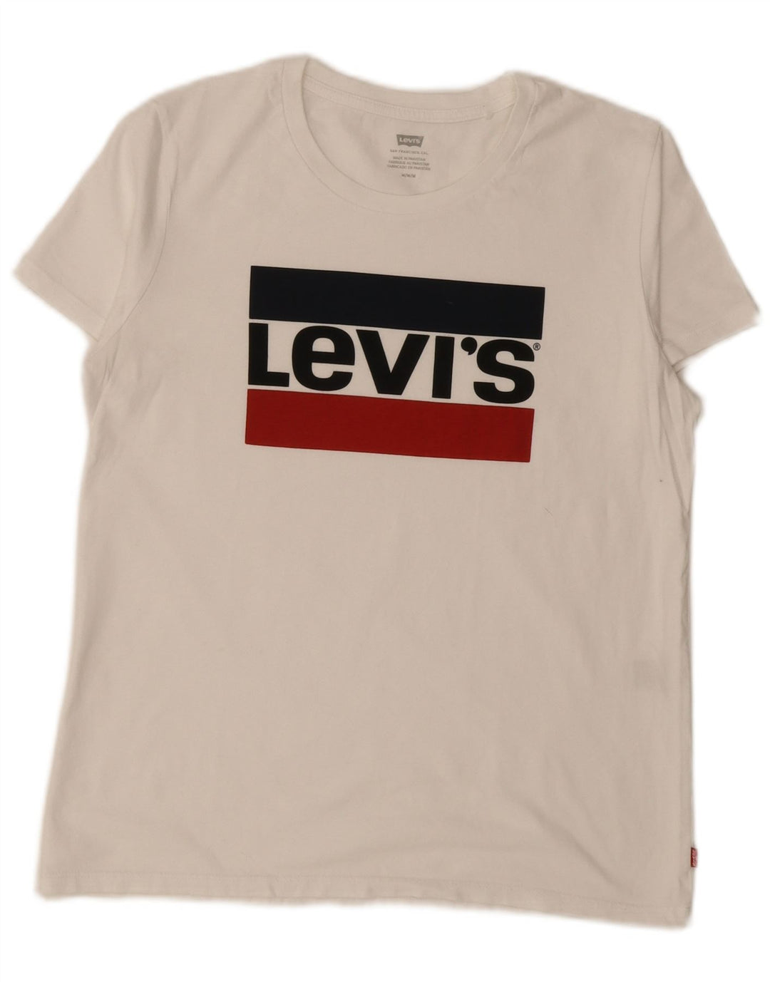 Damska koszulka z grafiką Levi's Top UK 14 Średnia biel