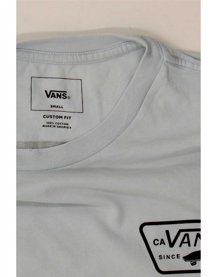 Męski T-shirt z grafiką Vans o dopasowanym kroju, mały, niebieski, bawełniany