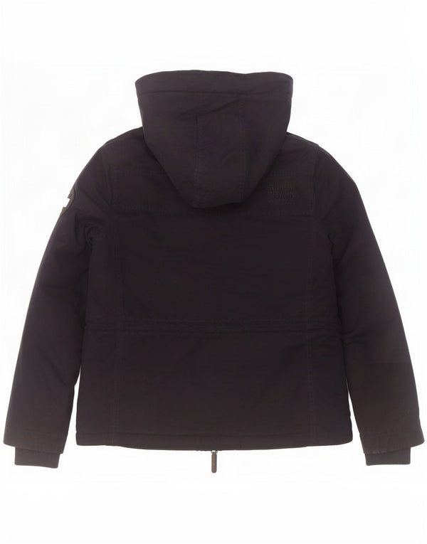 Damska kurtka wiatrówka Superdry Windparka z kapturem UK 14, średni granat