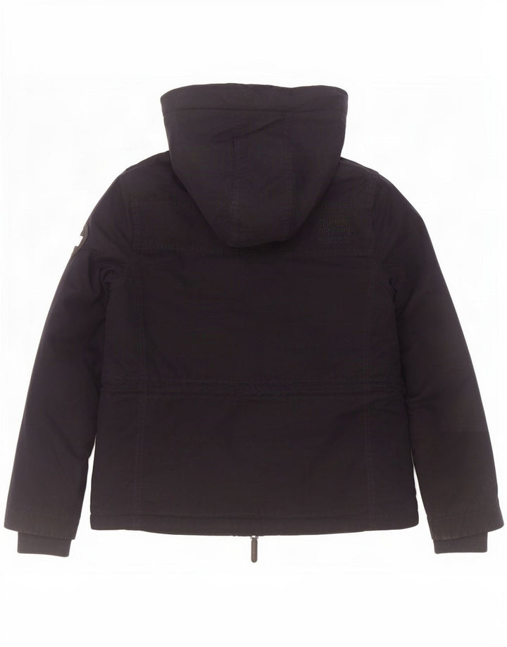 Damska kurtka wiatrówka Superdry Windparka z kapturem UK 14, średni granat