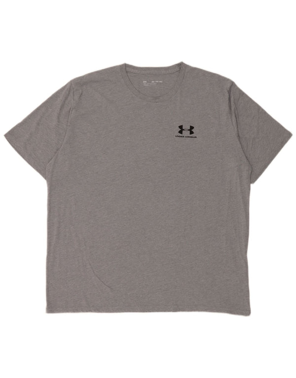 Męska koszulka o luźnym kroju Under Armour, 2XL, szara, bawełniana