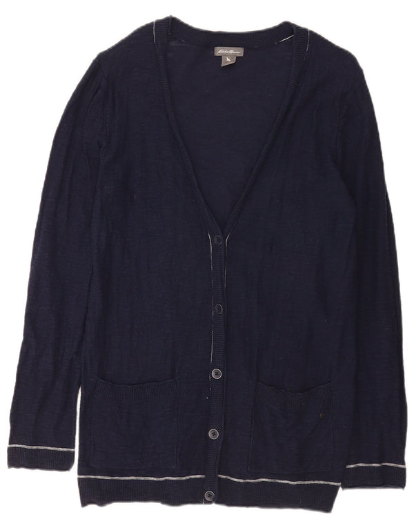 Sweter damski Eddie Bauer UK 14, duży, granatowy, bawełniany