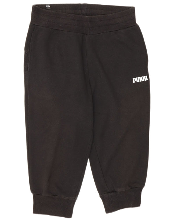 Damskie spodnie dresowe Puma Capri Joggers UK 10 Małe, czarne, bawełniane