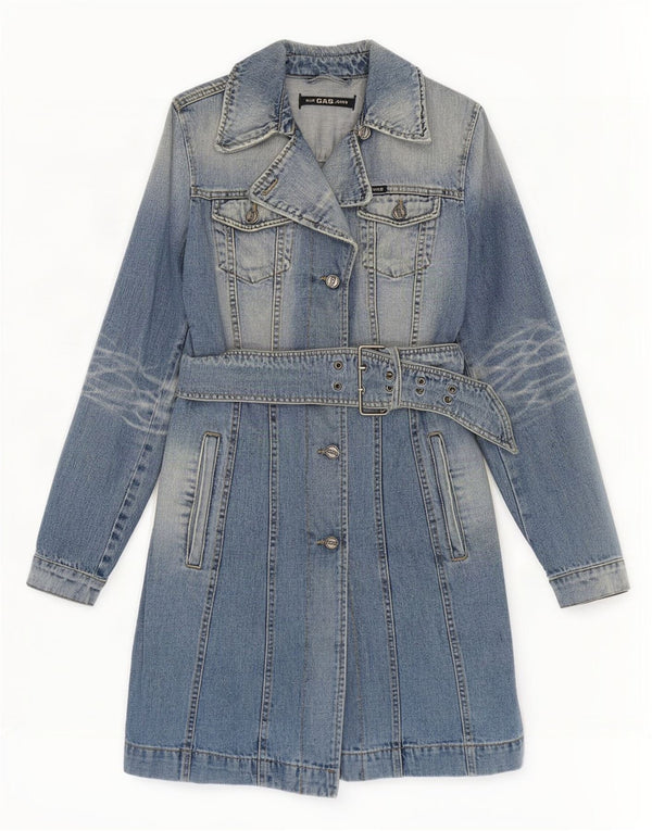 Damski płaszcz dżinsowy Gas UK 10 Small Blue Cotton