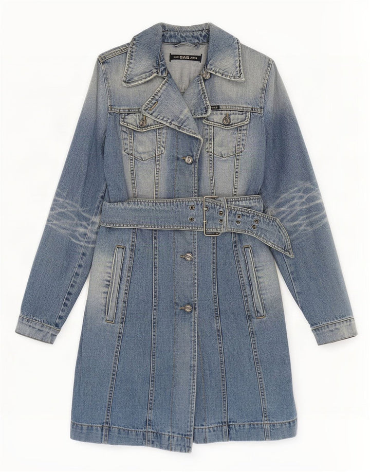 Damski płaszcz dżinsowy Gas UK 10 Small Blue Cotton
