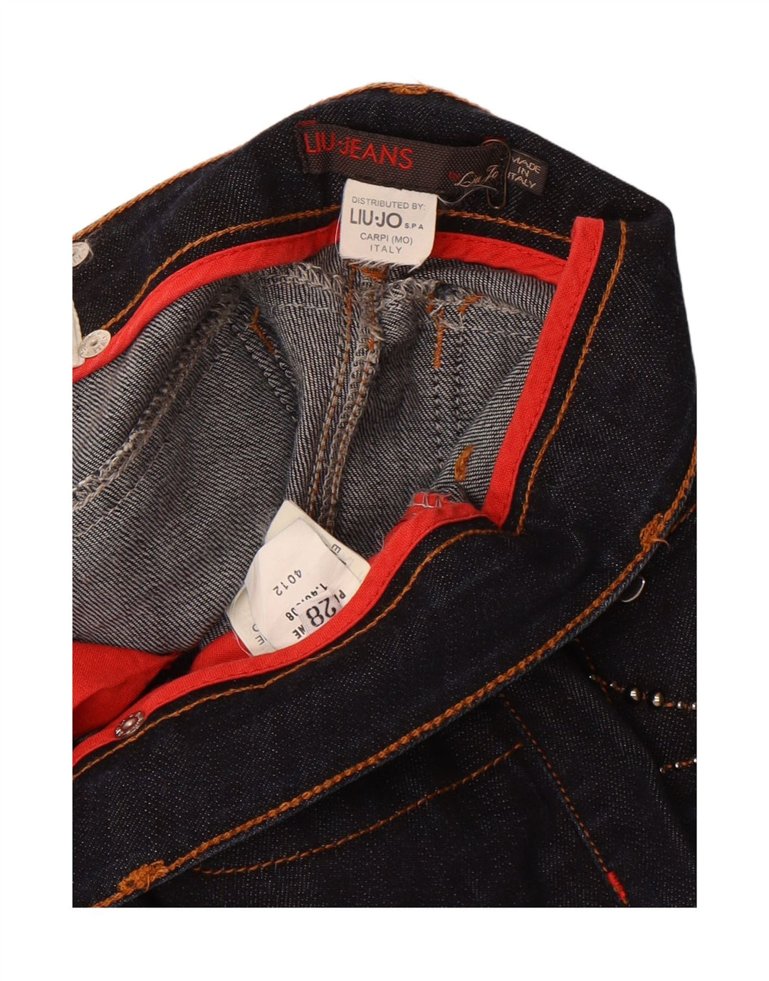 LIU JO Womens Slim Jeans W28 L30 Navy Blue Cotton Vintage Liu Jo and Second-Hand Liu Jo from Messina Hembry 