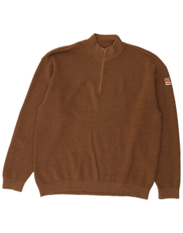Męski sweter zapinany na zamek Amerigo Vespucci XL, brązowy