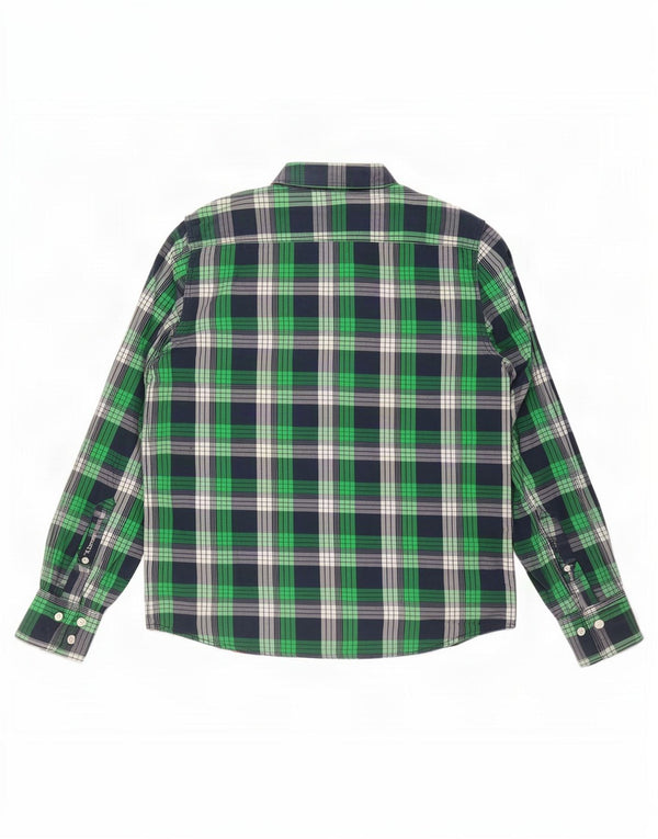 Męska koszula Superdry Slim Fit XL w zieloną kratę, bawełniana