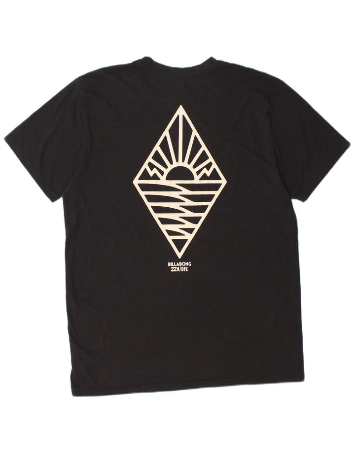 Męski T-shirt z grafiką BILLABONG Recycler, duży, czarny poliester