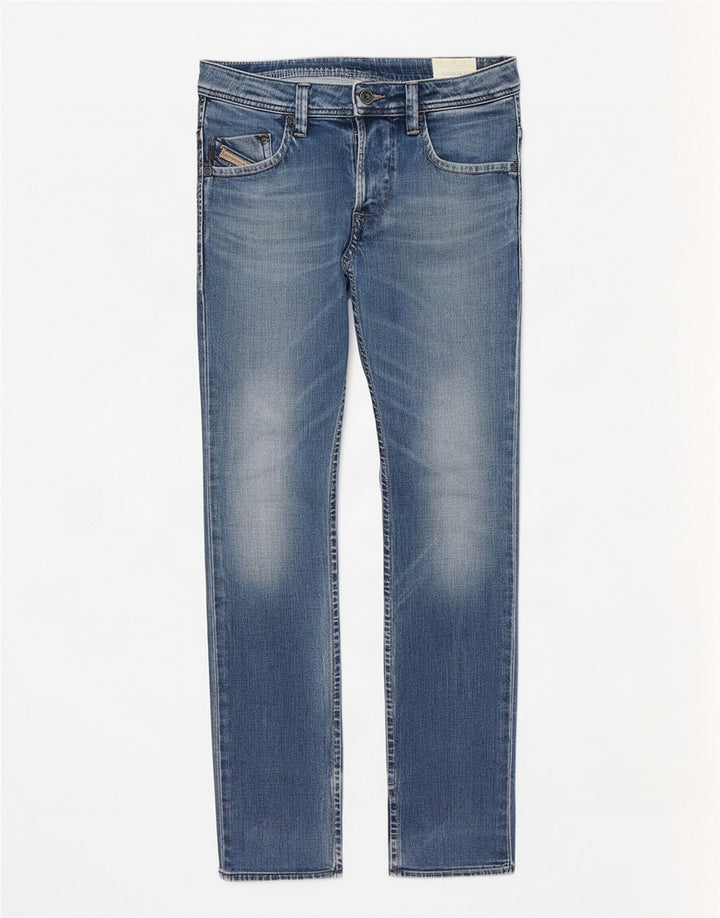 Diesel Męskie Darron Slim Straight Jeans W30 L32 Niebieskie bawełniane