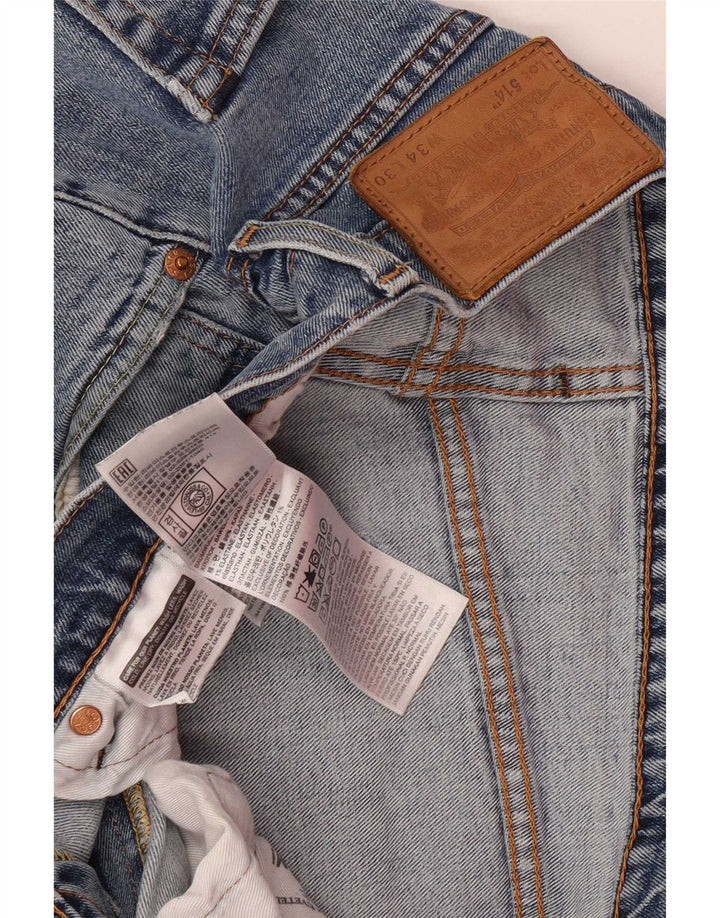 Męskie jeansy Levi's 514 Straight W34 L30 Niebieskie bawełniane
