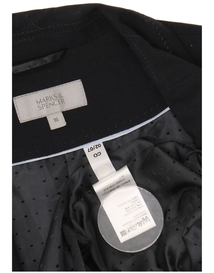 Marks & Spencer Damska marynarka zapinana na 1 guzik UK 16, duża, granatowa