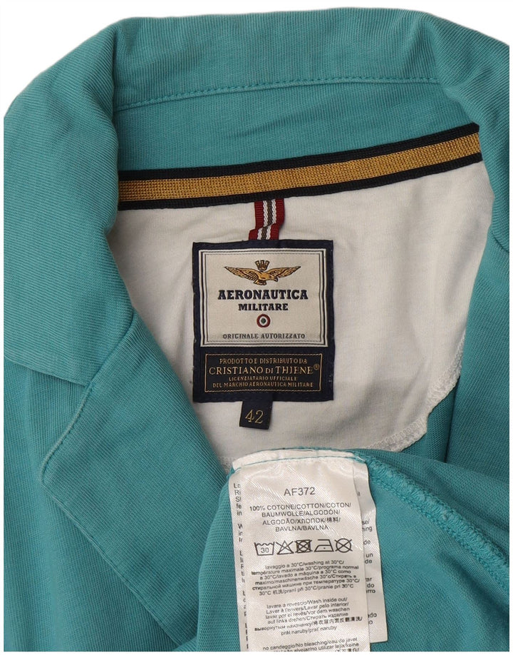 Damska marynarka zapinana na 2 guziki Aeronautica Militare IT 42, średnia niebieska bawełna