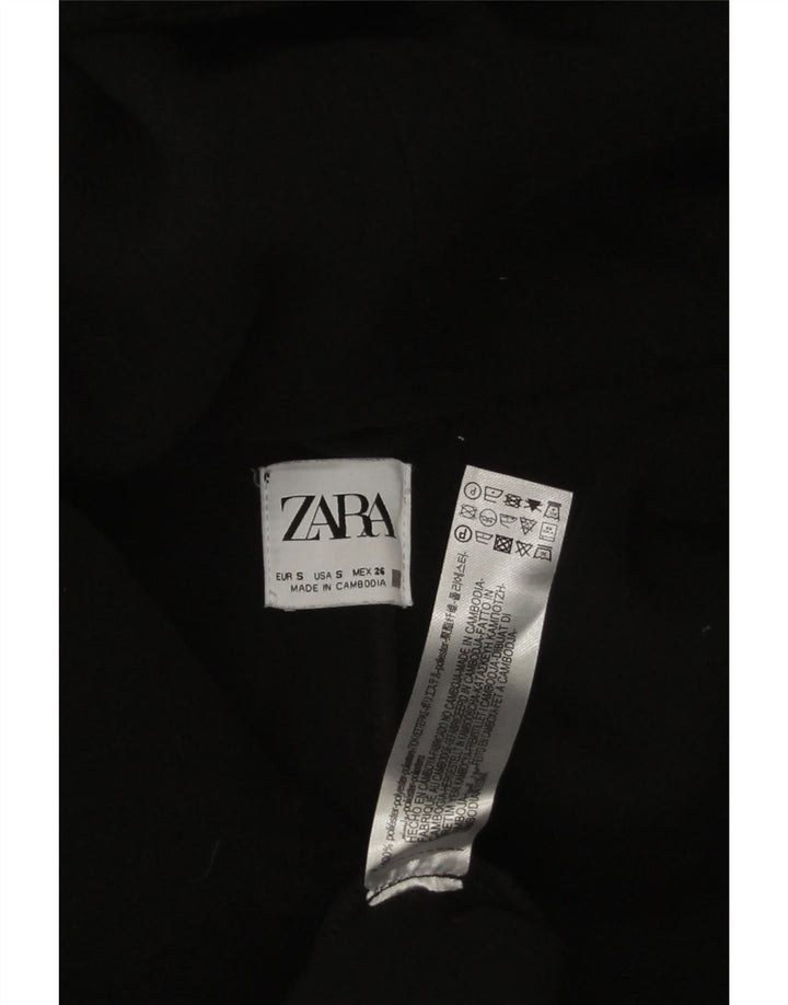 Damski płaszcz oversize z podwójnymi piersiami Zara UK 10, mały, czarny poliester