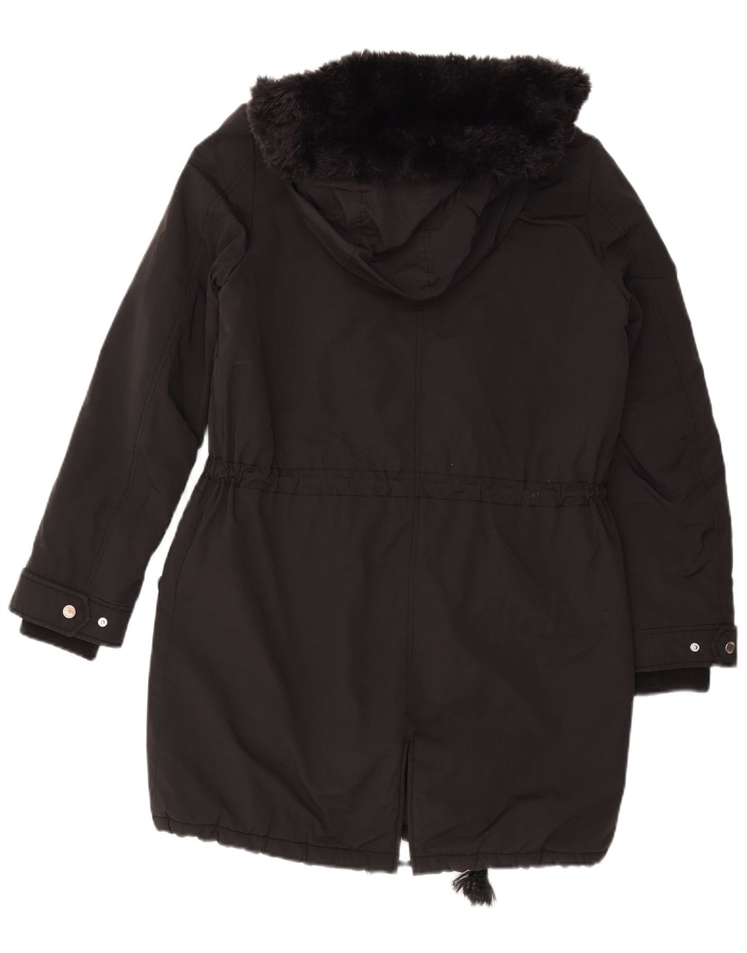 Damska kurtka parka z kapturem, oversize Tommy Hilfiger UK 10, mała czarna
