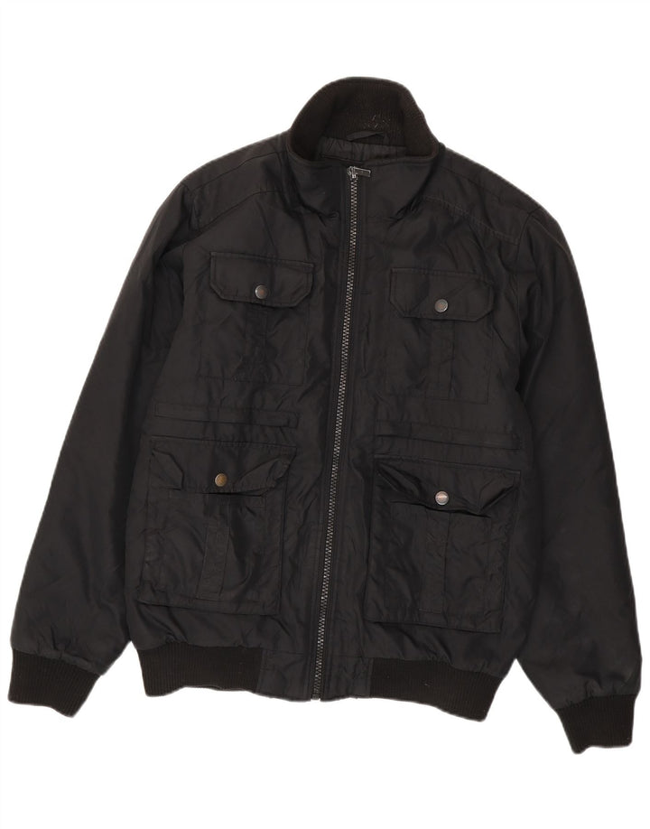 Męska kurtka bomber Jack & Jones UK 38, średni czarny poliester