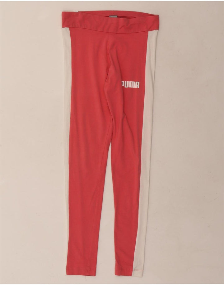 Legginsy damskie Puma UK 16, duże, różowe bloki kolorów