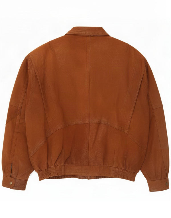 Vintage męska skórzana kurtka UK 42 XL brązowa