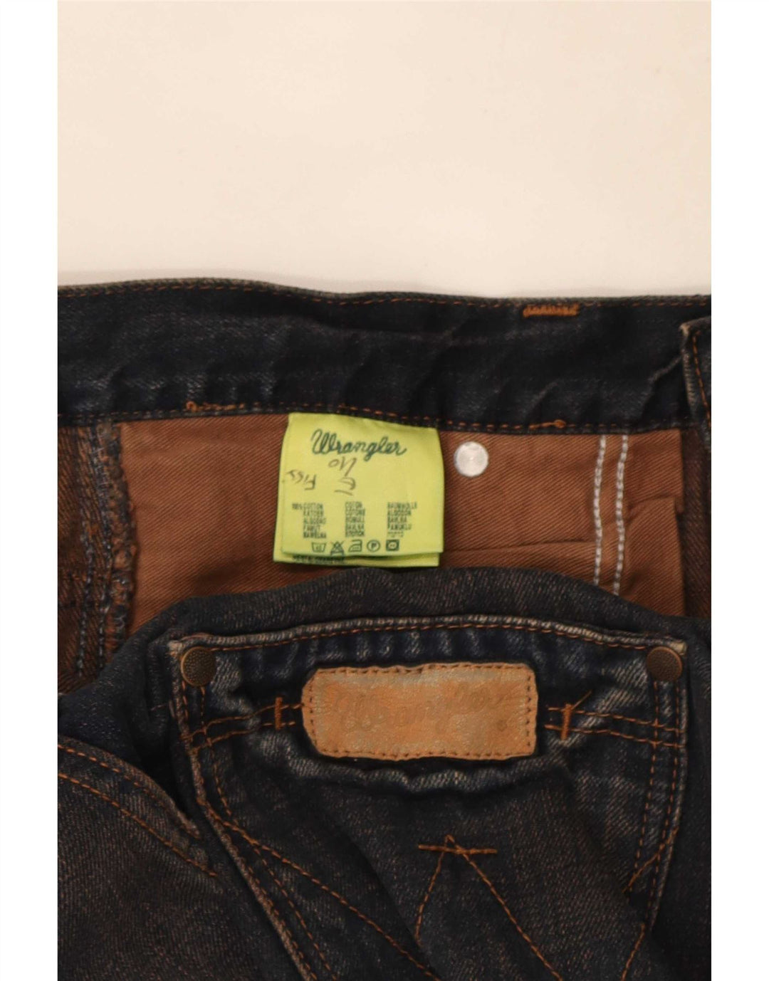 Męskie jeansy Wrangler Sharkey Bootcut W32 L34 Granatowa bawełna