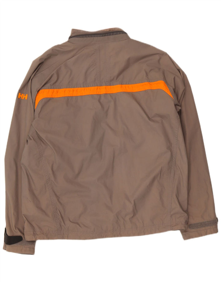 Męska kurtka przeciwdeszczowa Helly Hansen UK 40, duża, szary nylon