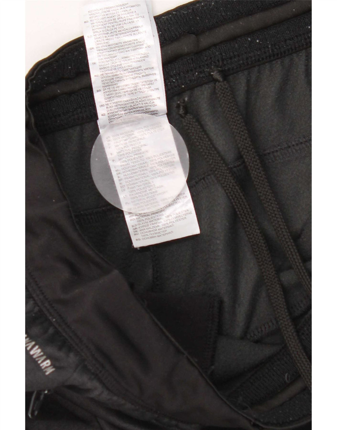 Męskie spodnie dresowe Adidas Climawarm, duże, czarne, poliestrowe