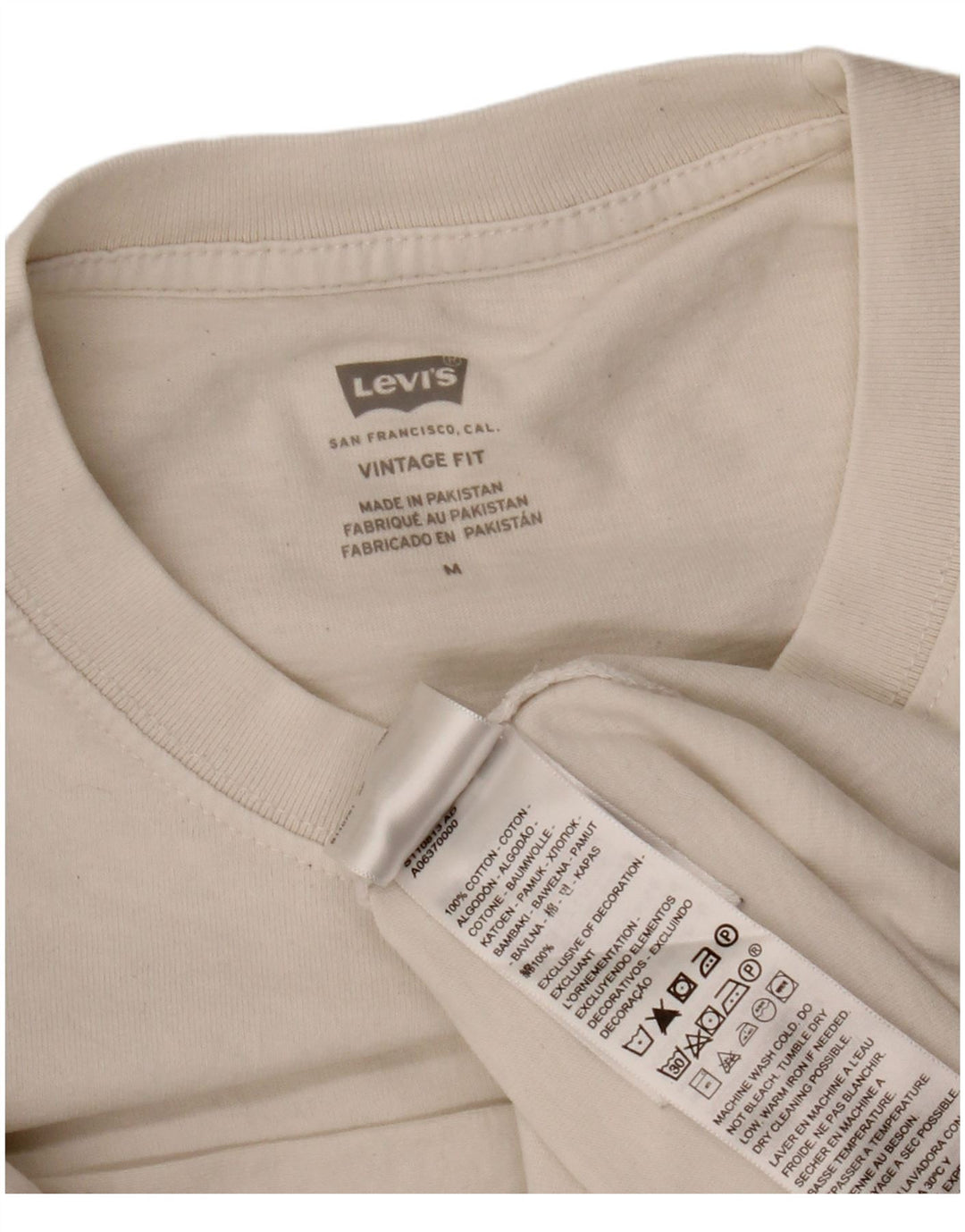 Męska koszulka Levi's Vintage Fit, średnia, biała bawełna