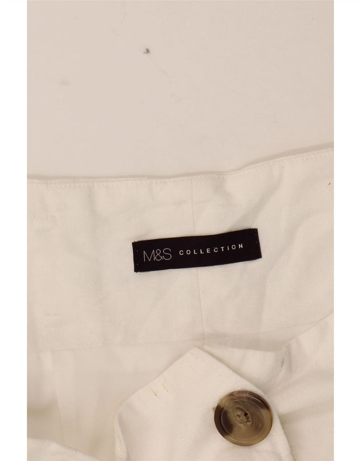 MARKS & SPENCER Womens A-Line Skirt W34 Large White Vintage Marks & Spencer and Second-Hand Marks & Spencer from Messina Hembry 