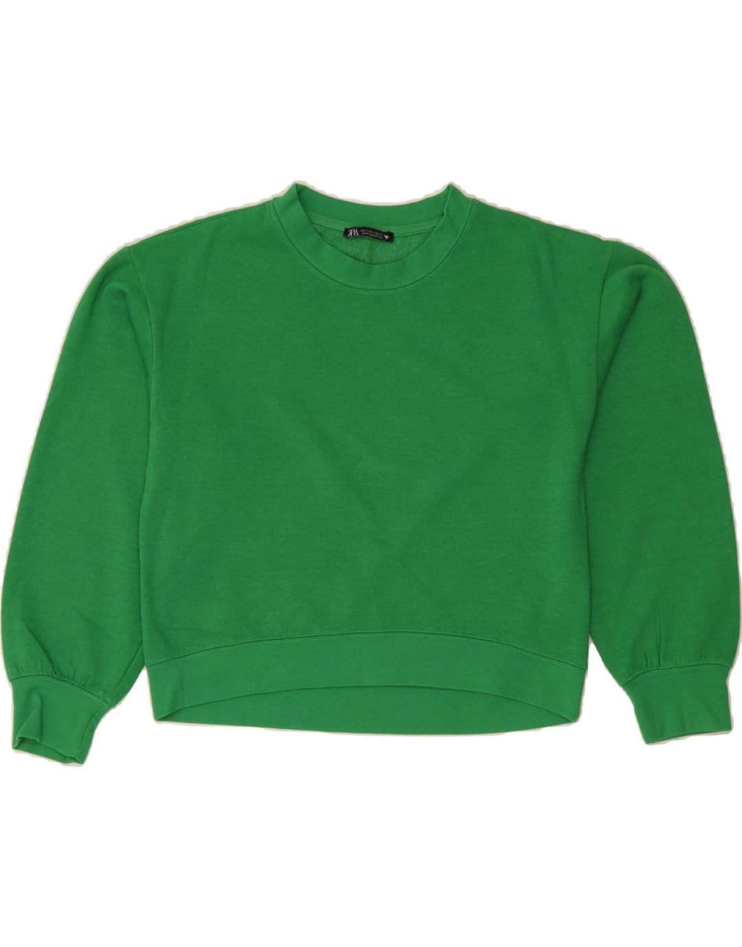 ZARA Womens Oversized Sweatshirt Jumper UK 10 Small Green Polyester Vintage Zara and Second-Hand Zara from Messina Hembry 