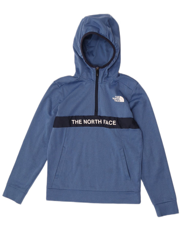 Chłopięcy sweter z kapturem The North Face z grafiką 14-15 lat XL, niebieski, blok kolorów