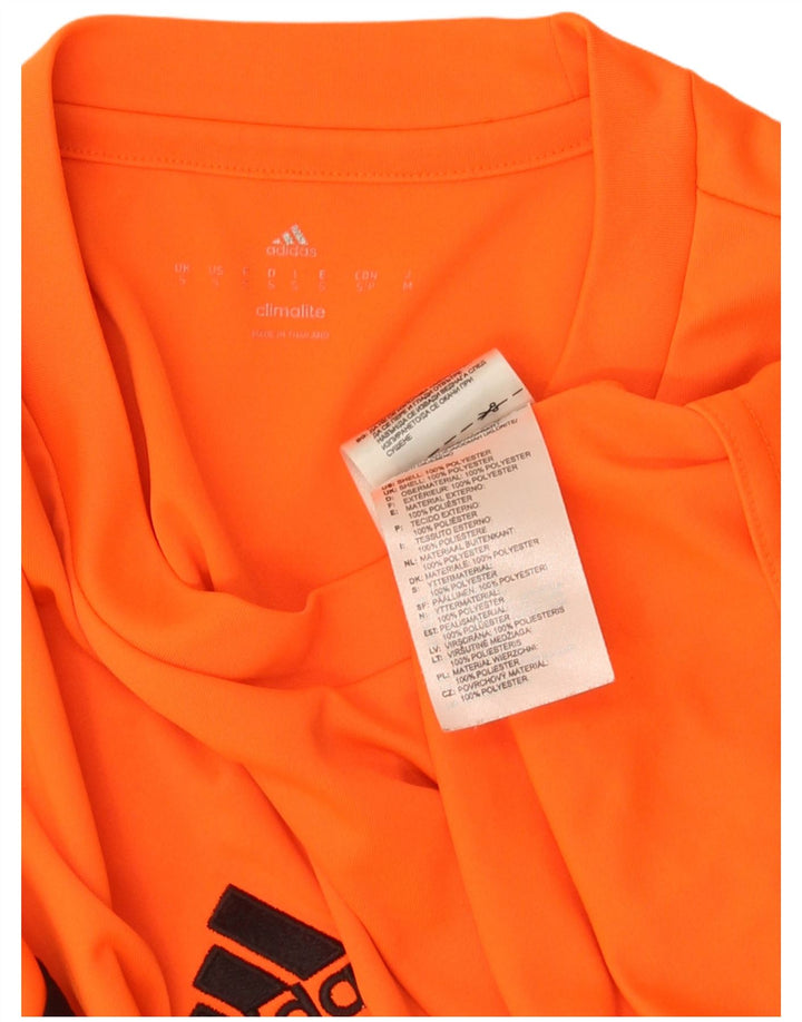 Męski T-shirt ADIDAS Climalite, mały, pomarańczowy, poliester