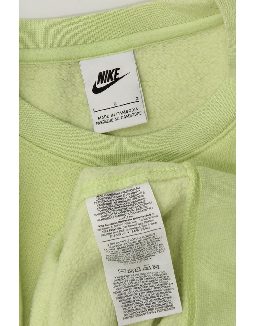 Męski sweter NIKE, duży, zielony, bawełniany