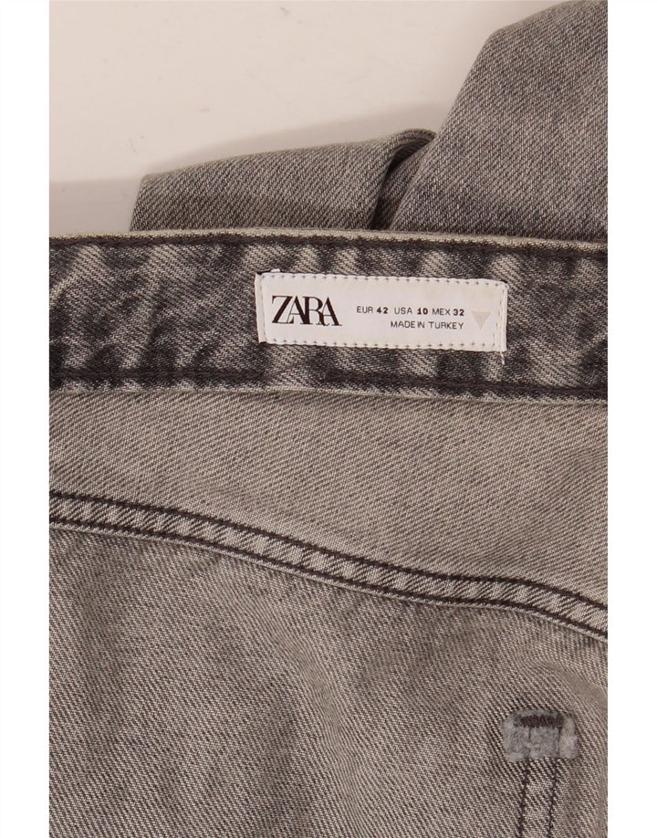 Damskie jeansy z szeroką nogawką Zara EU 42 Large W32 L36 Szare