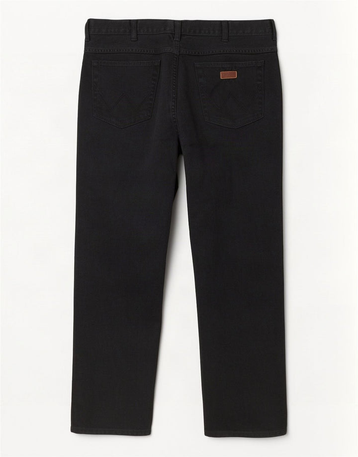 Męskie jeansy Wrangler o prostym kroju W40 L32, czarne, bawełniane