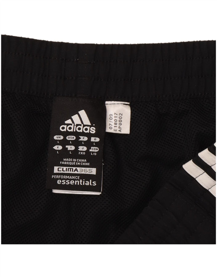 Męskie spodenki sportowe Adidas, duże, czarne, poliestrowe