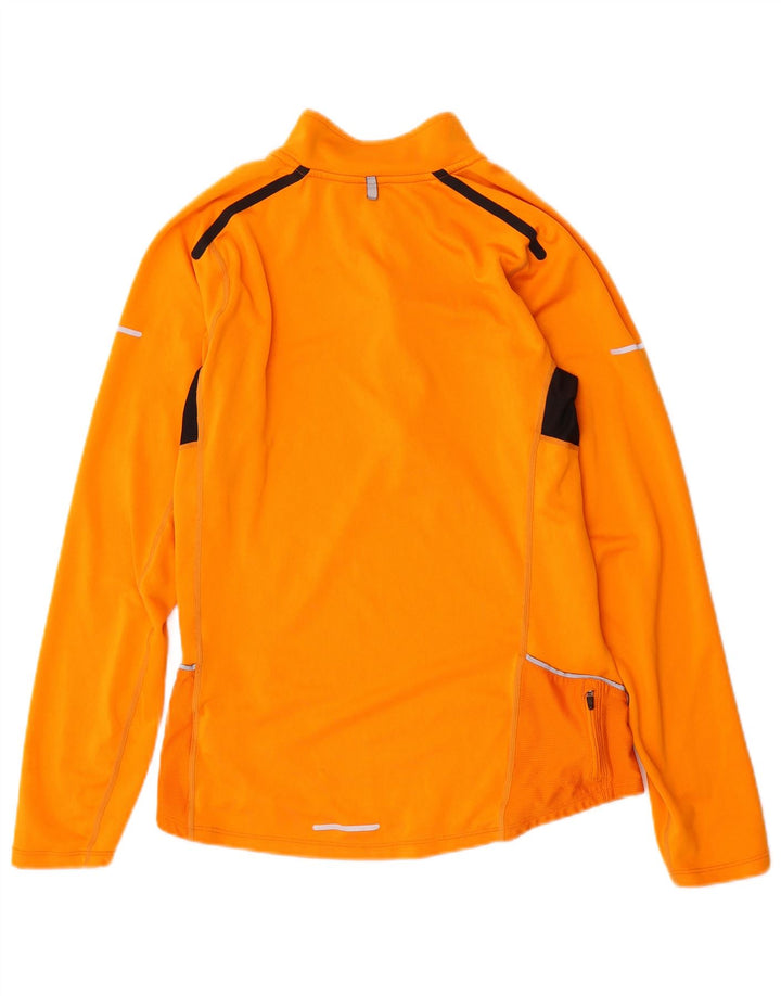 Męski dres Nike Dri Fit z zamkiem błyskawicznym na szyi i średnim pomarańczowym blokiem kolorów