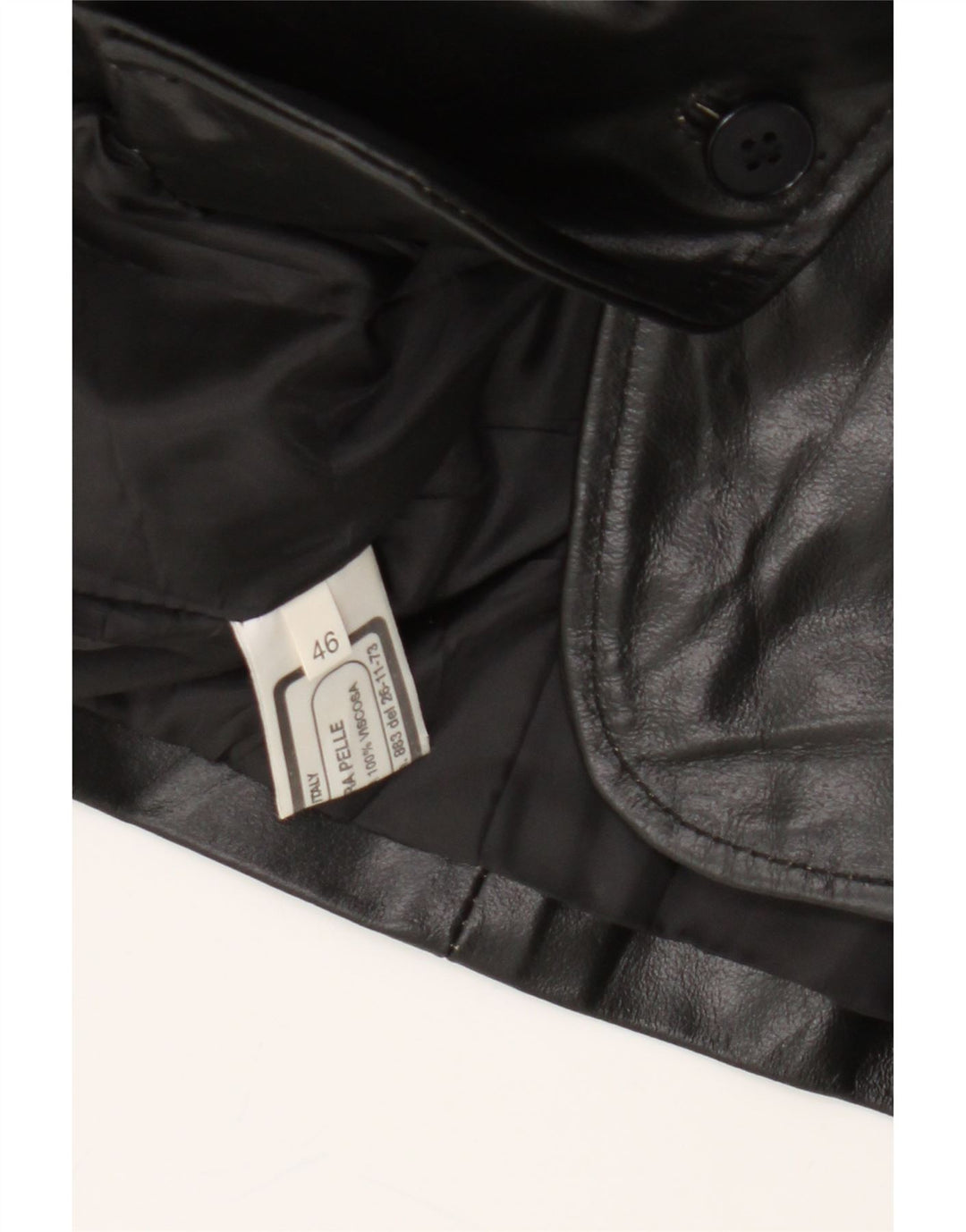 VINTAGE Womens Leather Jacket IT 46 Large Black Leather Vintage Vintage and Second-Hand Vintage from Messina Hembry 