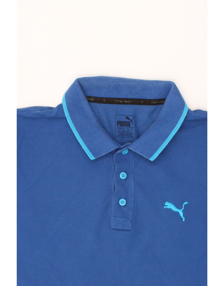 PUMA Mens Polo Shirt Small Blue Vintage Puma and Second-Hand Puma from Messina Hembry 