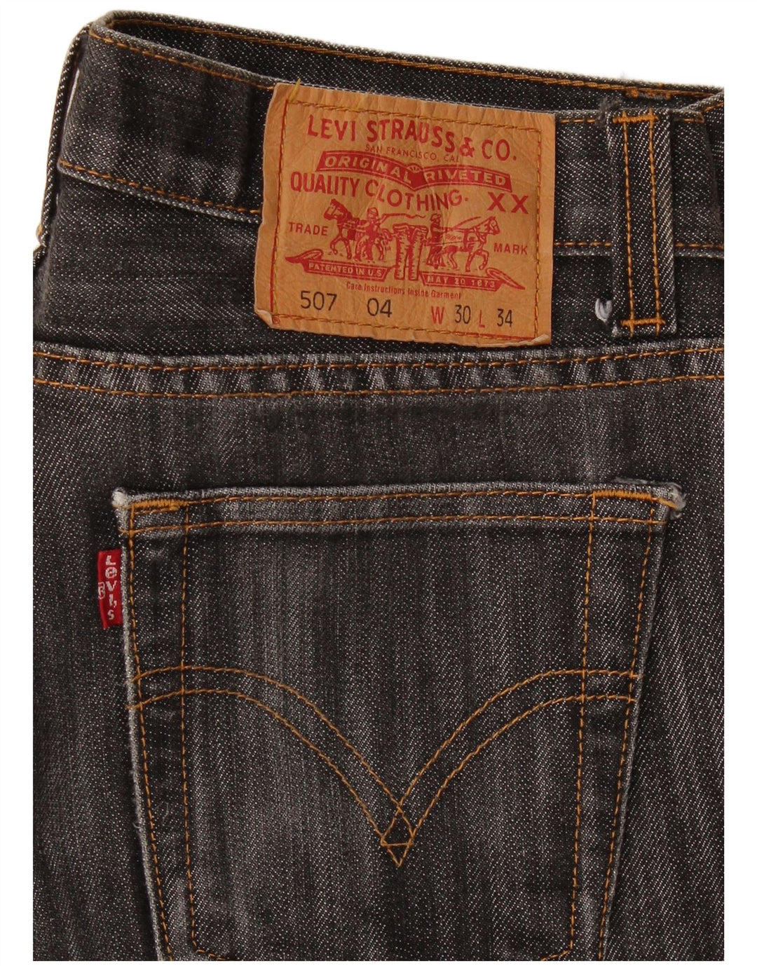 Damskie jeansy Levi's 507 Bootcut W30 L34 Szare nakrapiane